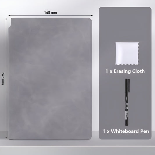 Reusable A5 Whiteboard Notebook – Premium Leather Cover with Erasable Pages & Marker