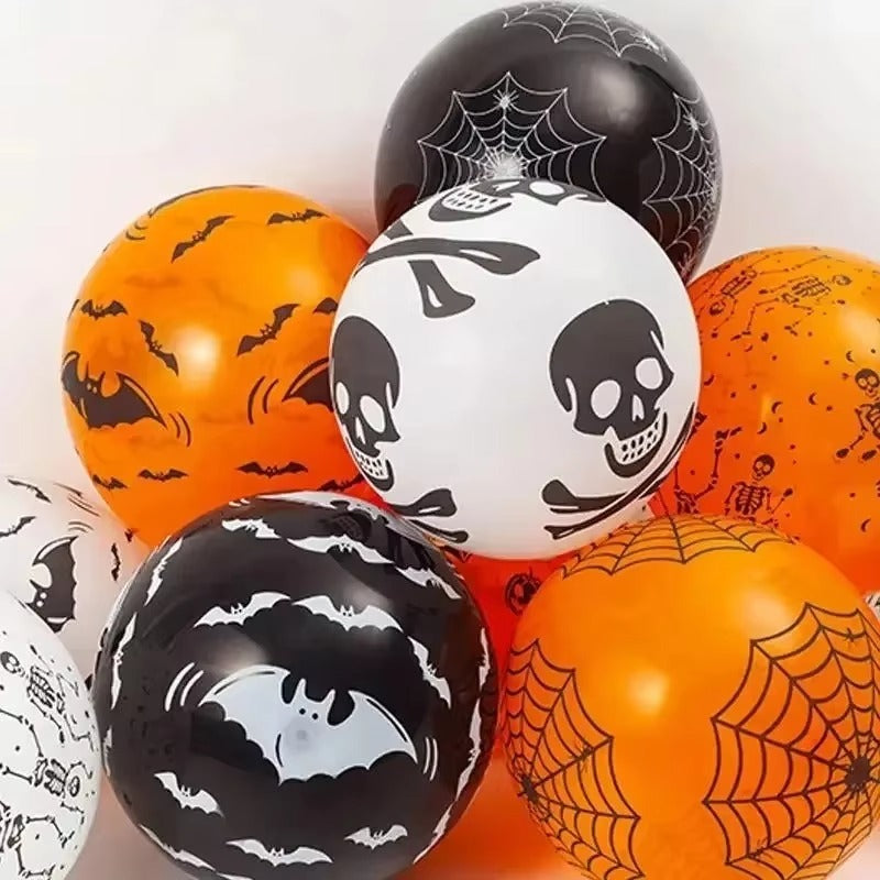 🎃 Halloween Latex Balloon Set – Ghosts, Pumpkins, Bats & More!