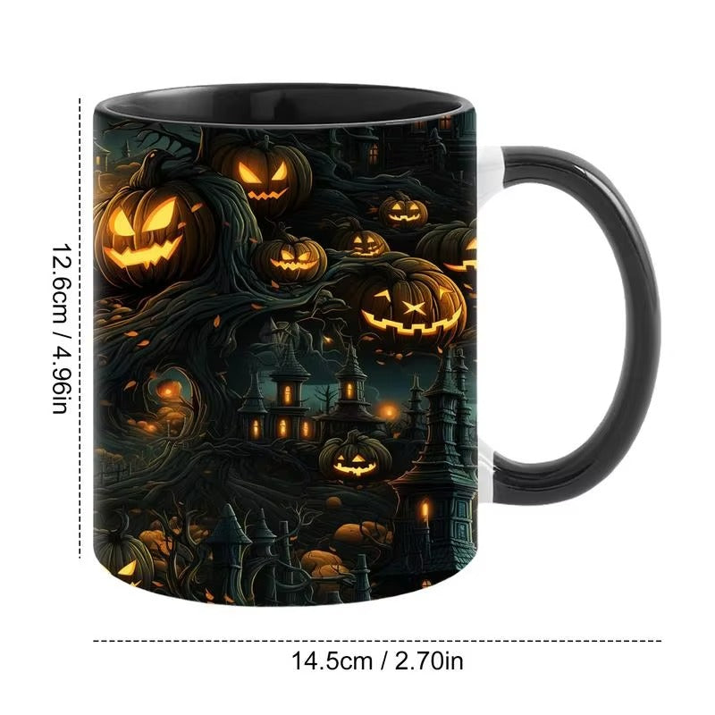 🎃 3D Halloween Ceramic Mug – Pumpkin, Ghost & Skull Designs