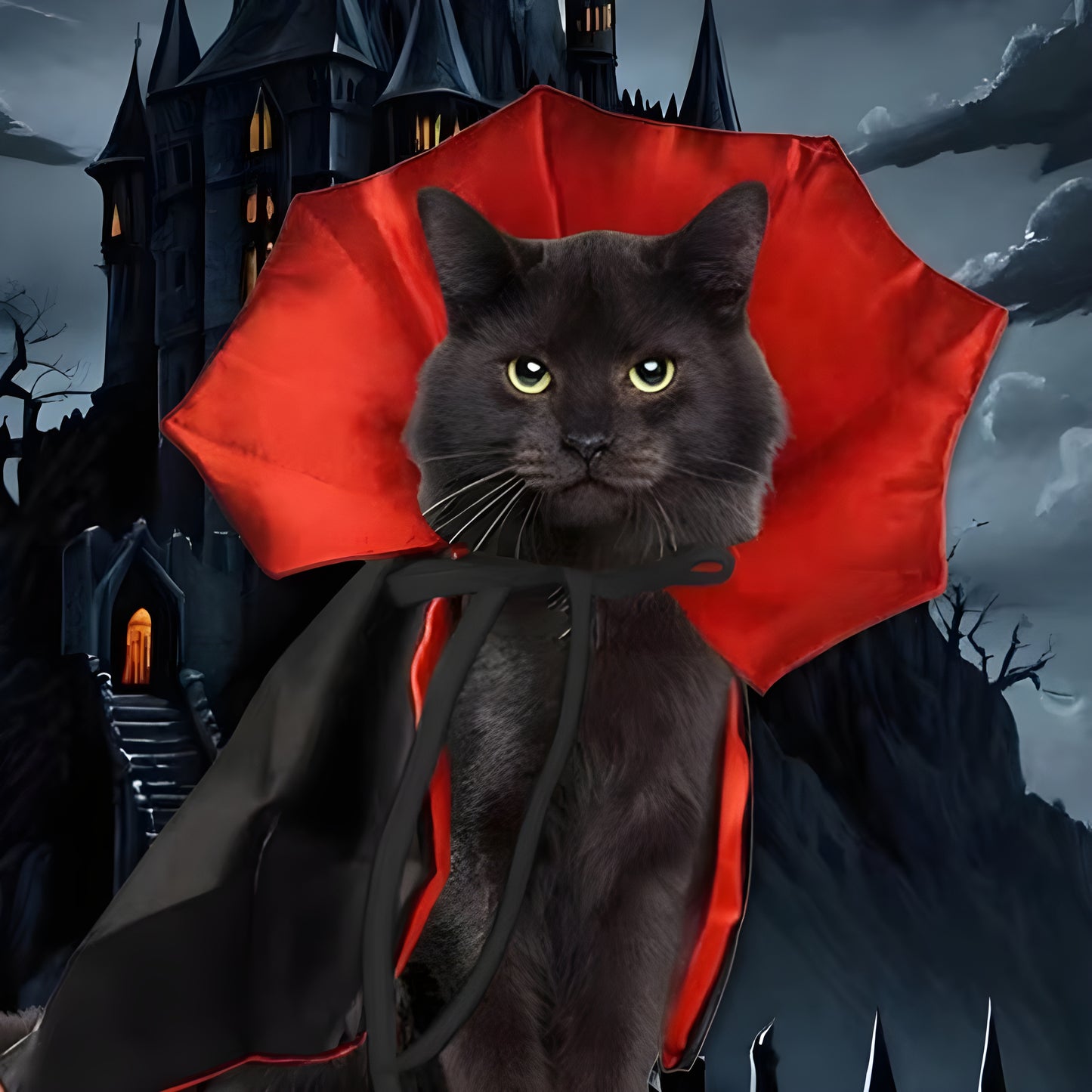 Spooky Pet Costume – Bat Wings + Cape