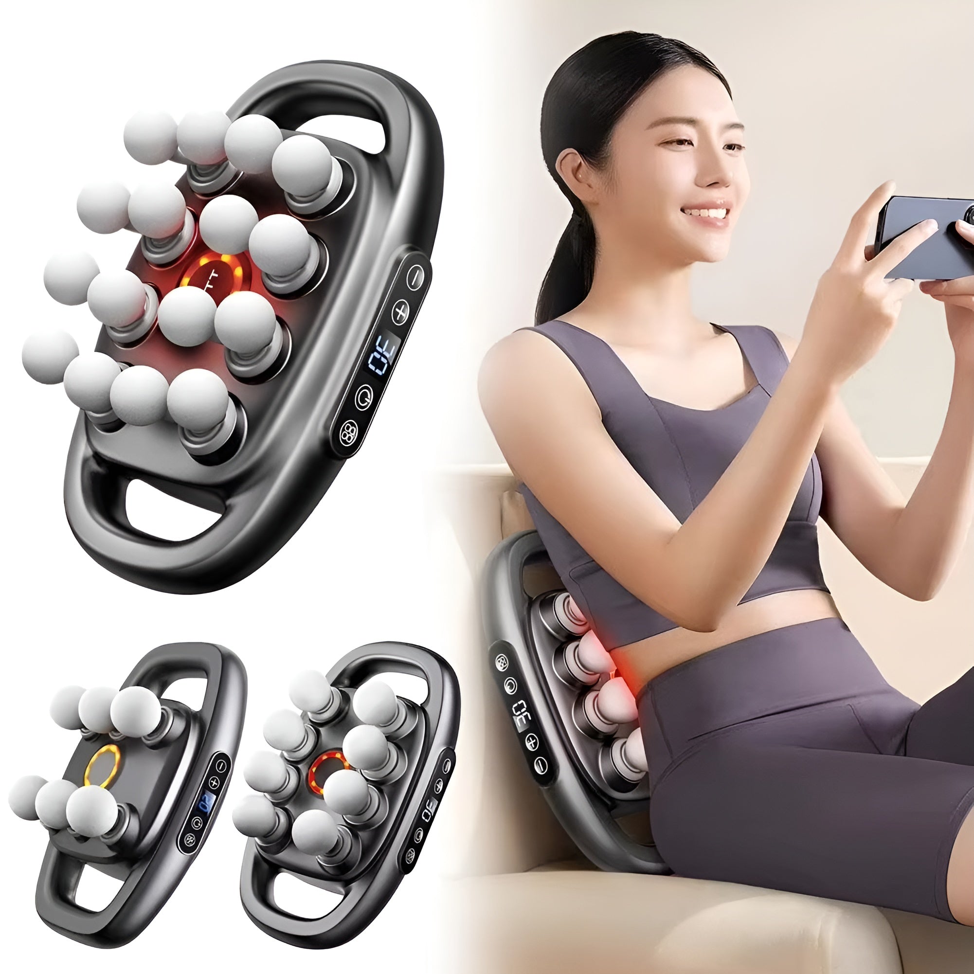 🔥Hot Sale🔥49% Heated 6/8/16-Node Shiatsu Massager