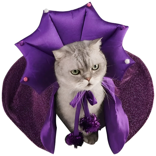 Cat Halloween Costume – Wizard Outfit for Cats & Small Dogs