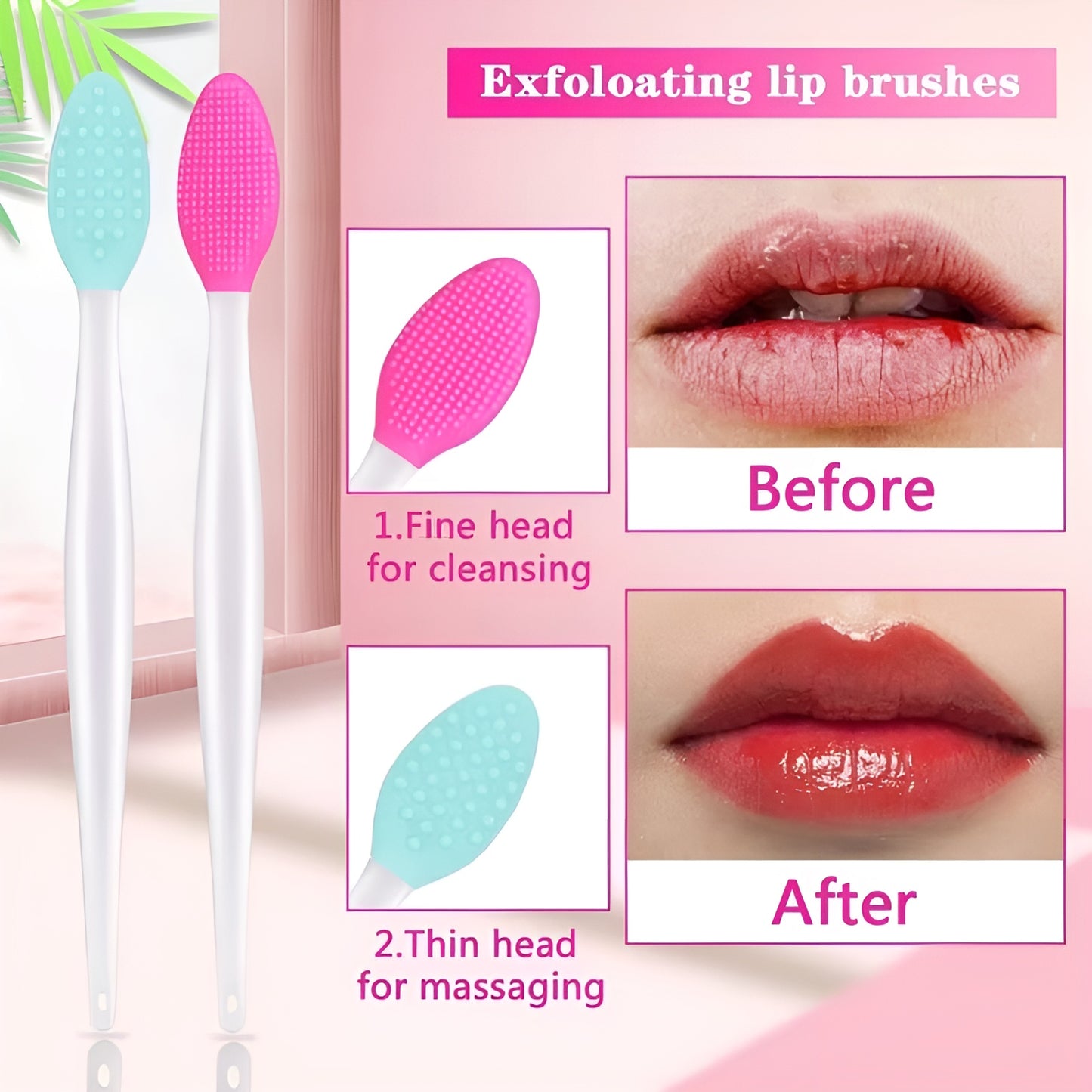Leshera™ 6-Piece Silicone Face Brush Set – Double-Headed Exfoliator & Mask Applicator
