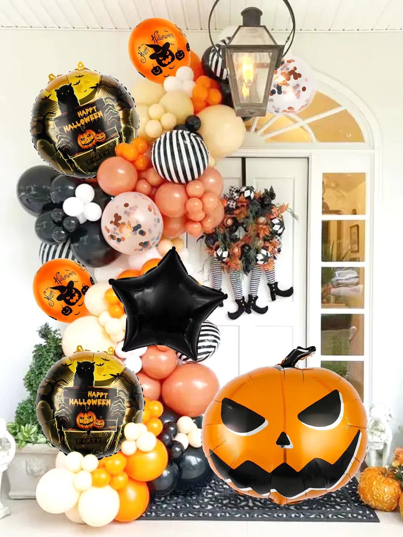 🎈 8PCS Halloween Balloon Set – Spooky & Fun Decoration for Trick-or-Treat Nights