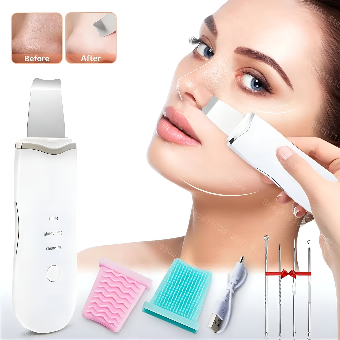 Leshera™ Ultrasonic Skin Scrubber & Facial Lifting Spatula