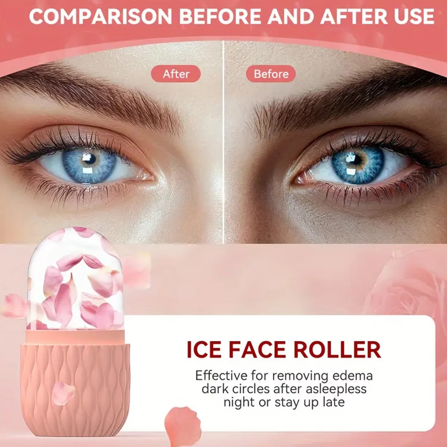 Leshera™ Ice Therapy Face & Eye Roller – Skin Tightening & Glow Enhancer
