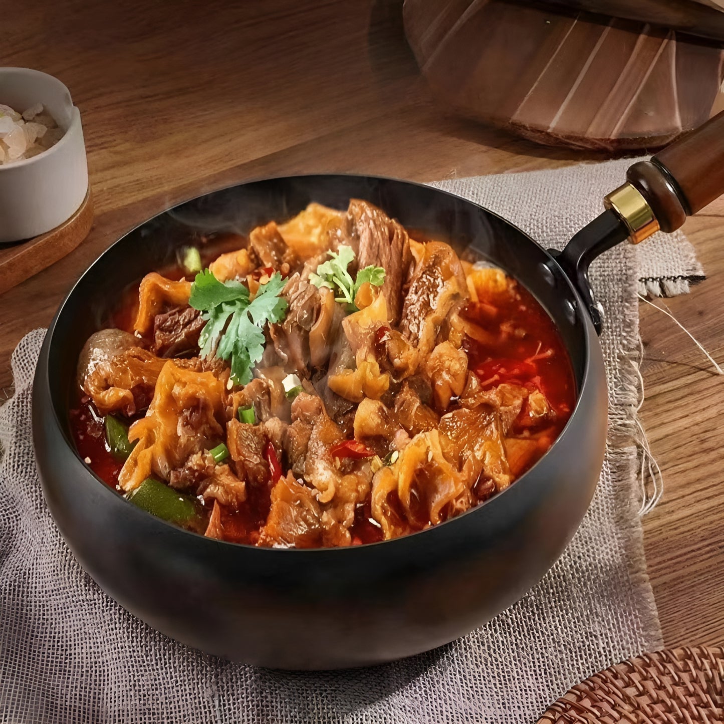 Premium Handmade Forged Non-Stick Pan – Stir Fry & Stew Essential