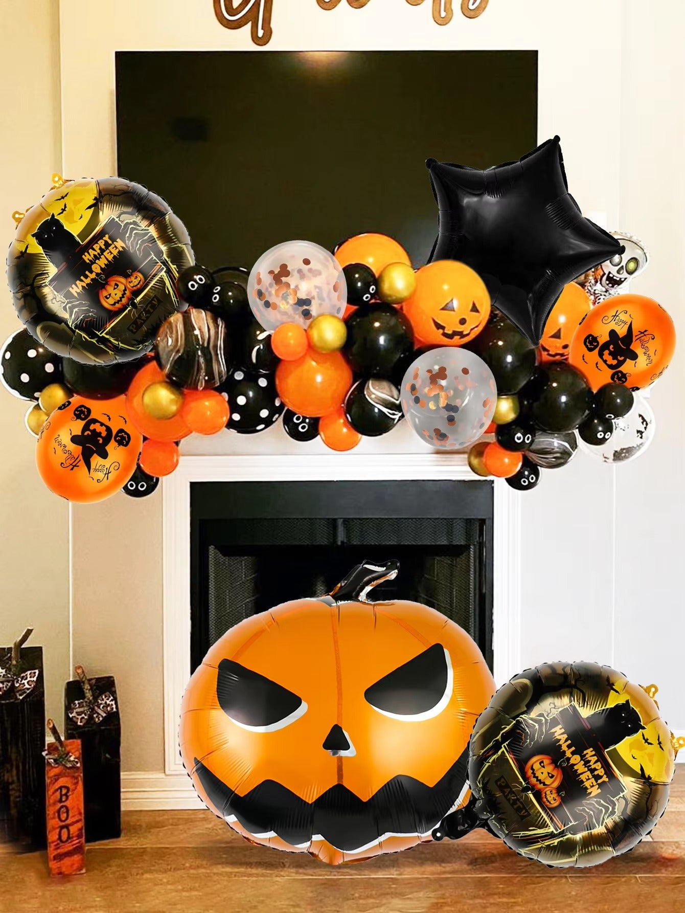 🎈 8PCS Halloween Balloon Set – Spooky & Fun Decoration for Trick-or-Treat Nights