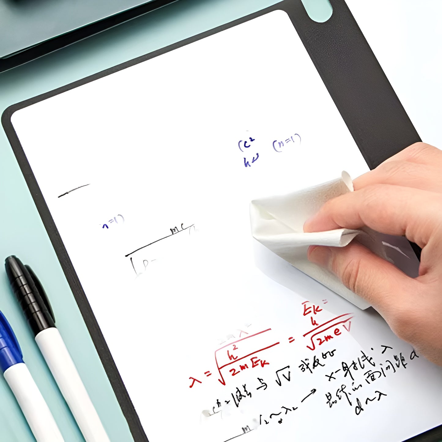 Reusable A5 Whiteboard Notebook – Premium Leather Cover with Erasable Pages & Marker