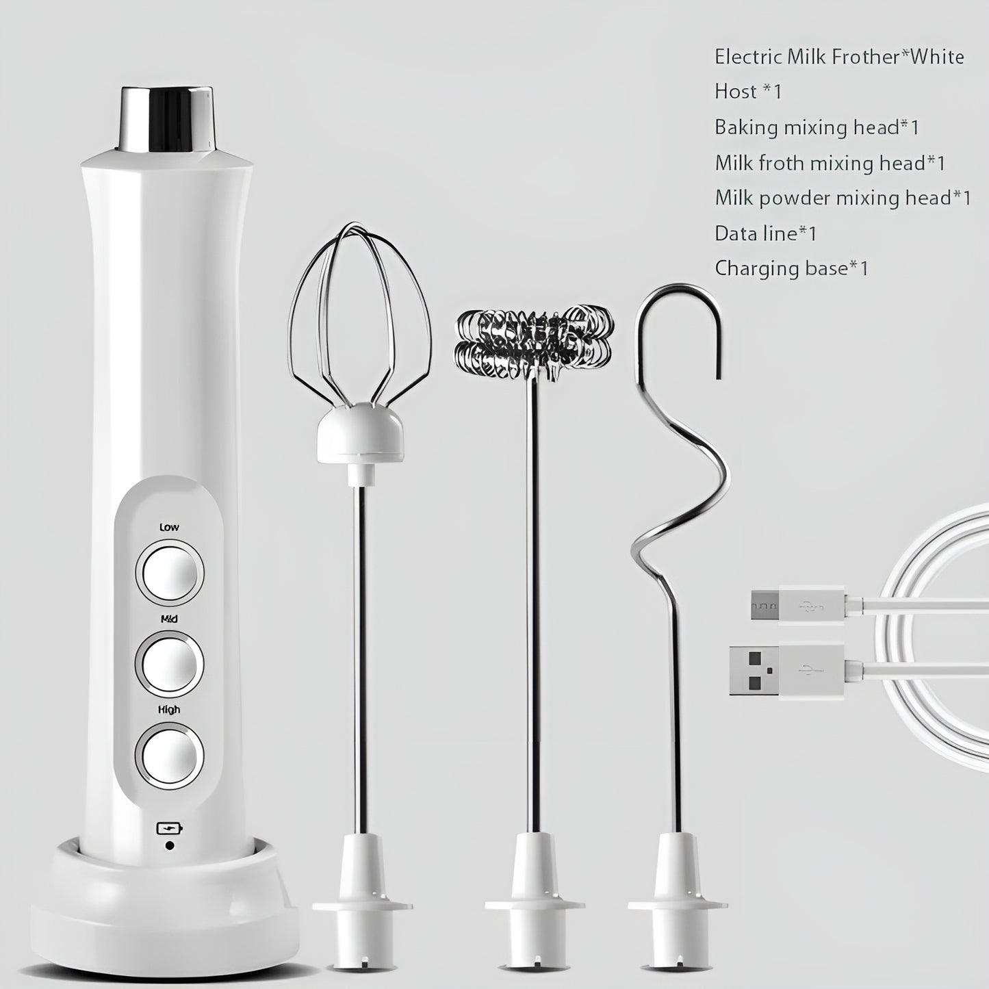 Wireless Rechargeable Electric Milk Frother