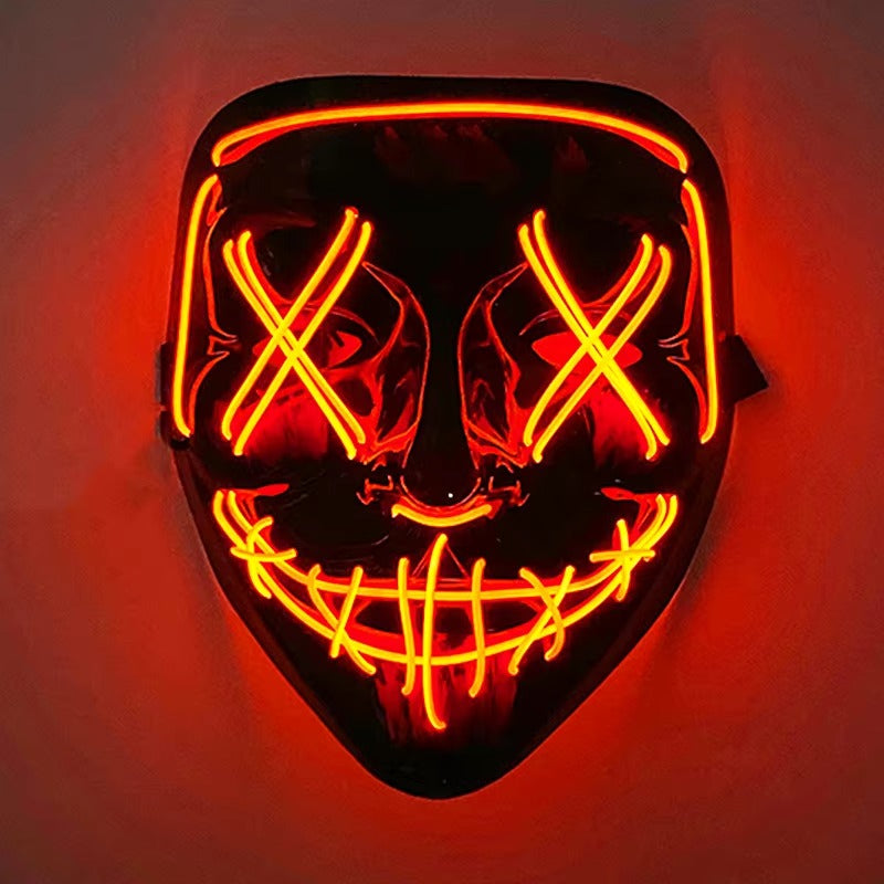 Wireless LED Purge Mask – Light-Up Halloween Cosplay Mask for Party & Festival