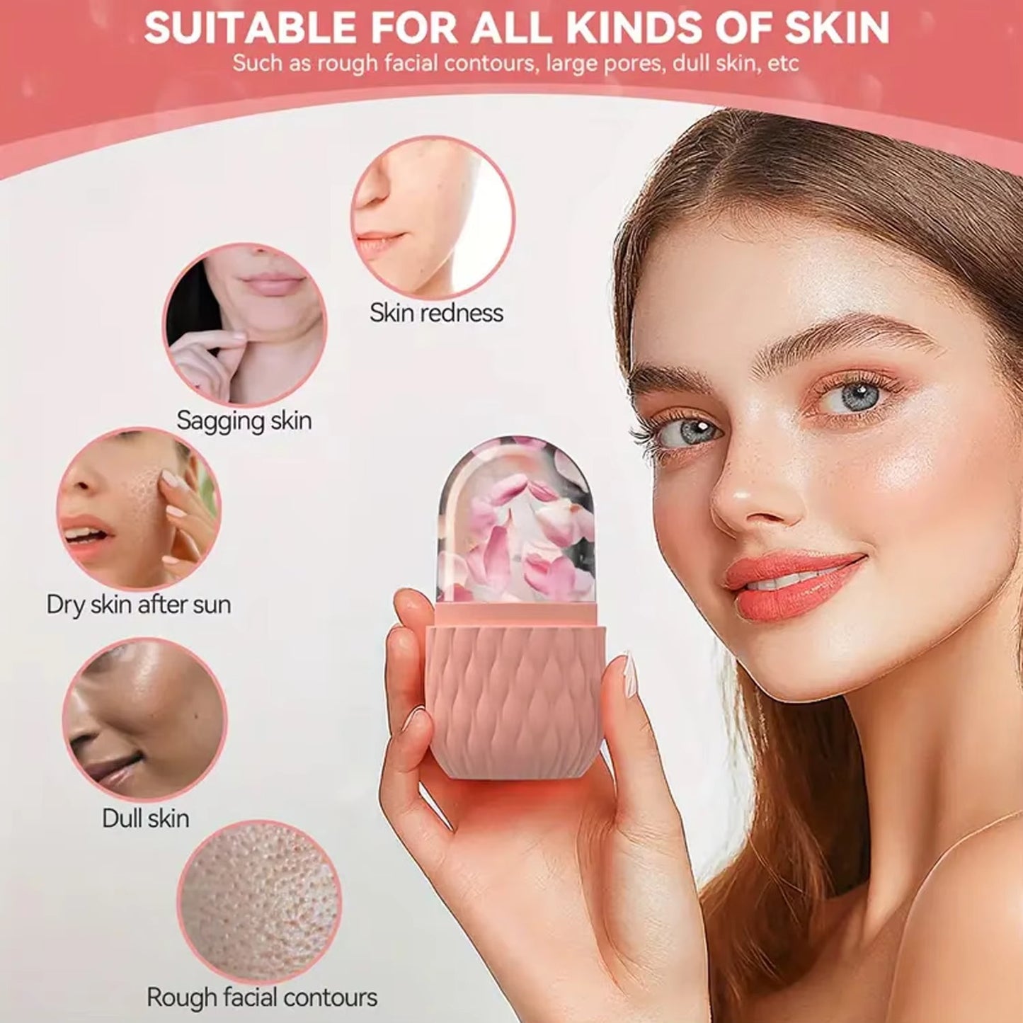 Leshera™ Ice Therapy Face & Eye Roller – Skin Tightening & Glow Enhancer