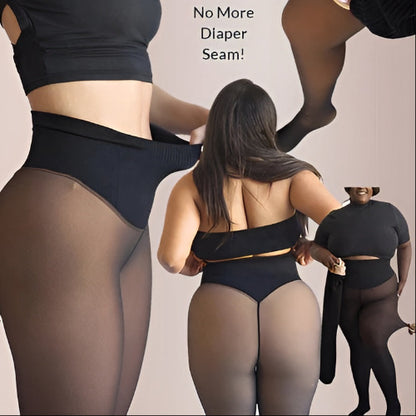 Ultra-Warm Fleece-Lined Thermal Tights – Seamless, Shaping, Winter-Proof