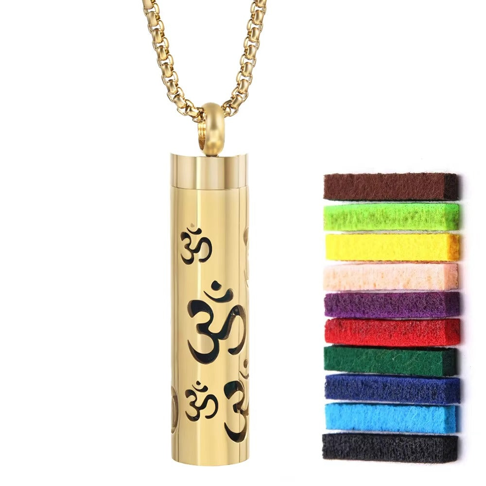 Leshera™ Golden Long Strip Aromatherapy Necklace