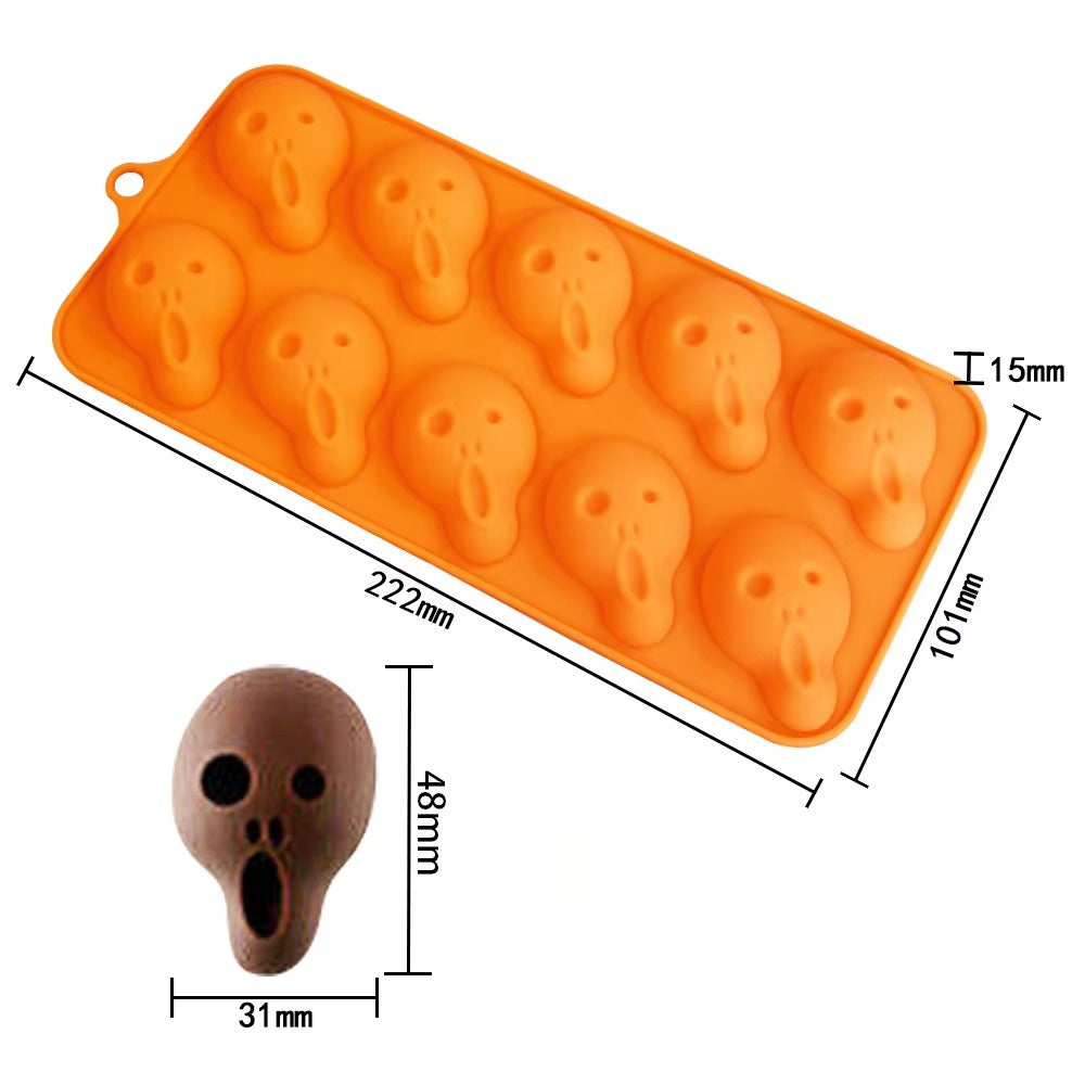🎃 Halloween Pumpkin & Ghost Silicone Mold – Perfect for Festive Treats!