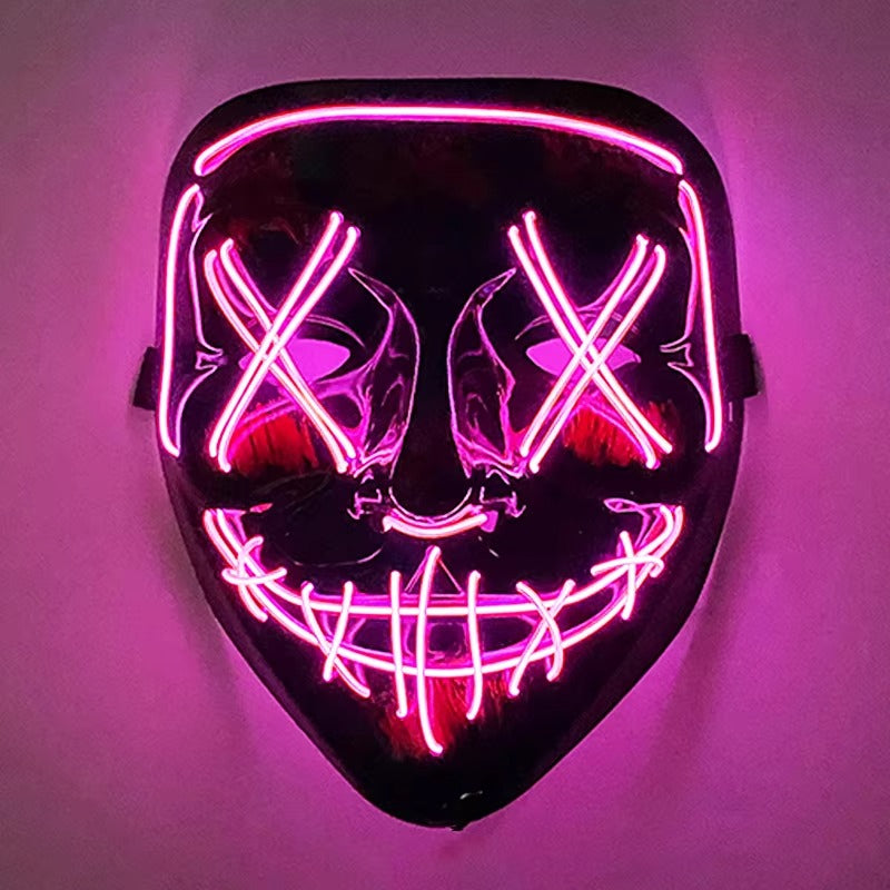 Wireless LED Purge Mask – Light-Up Halloween Cosplay Mask for Party & Festival