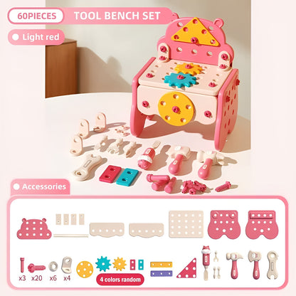 🔧 Hippo Children’s Toolbox Puzzle Assembly Toy Set – Build, Play & Learn!