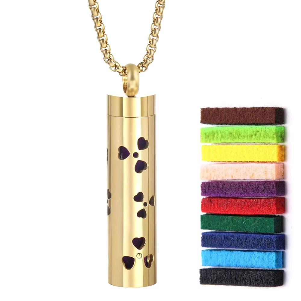 Leshera™ Golden Long Strip Aromatherapy Necklace