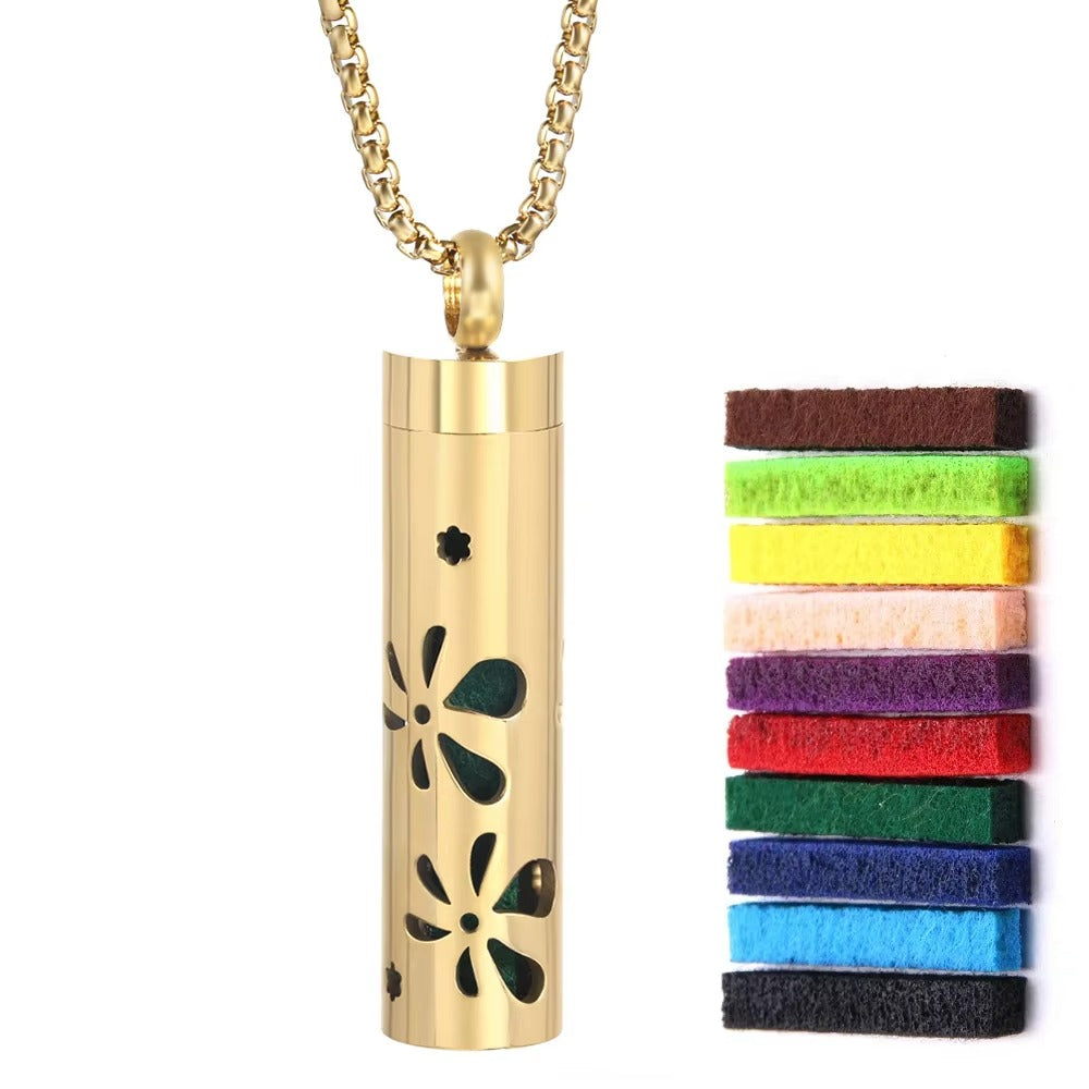 Leshera™ Golden Long Strip Aromatherapy Necklace