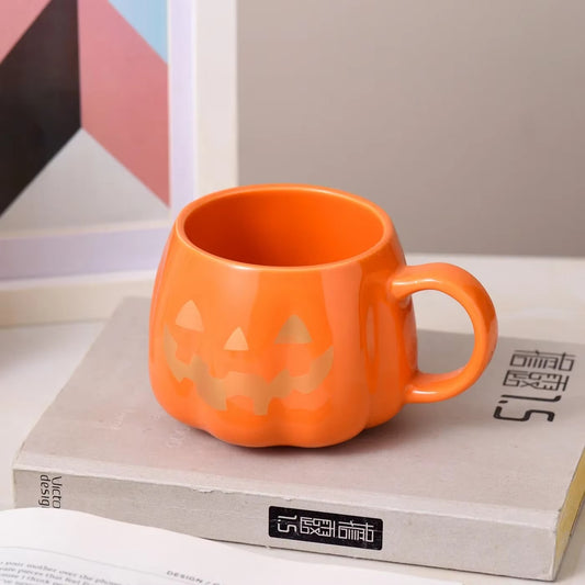 🎃 400ml Halloween Pumpkin Ceramic Mug – Cute & Festive