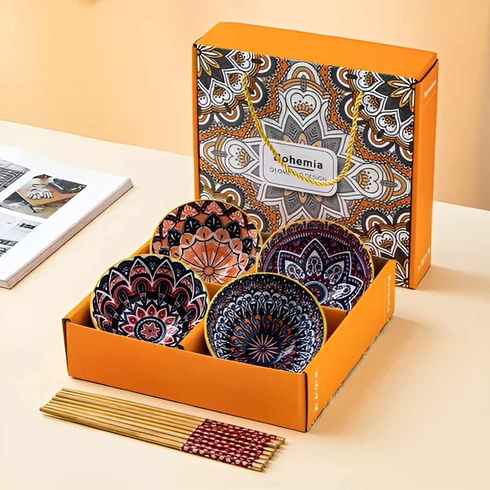 Japanese Hand-painted Ceramic Tableware Gift Set