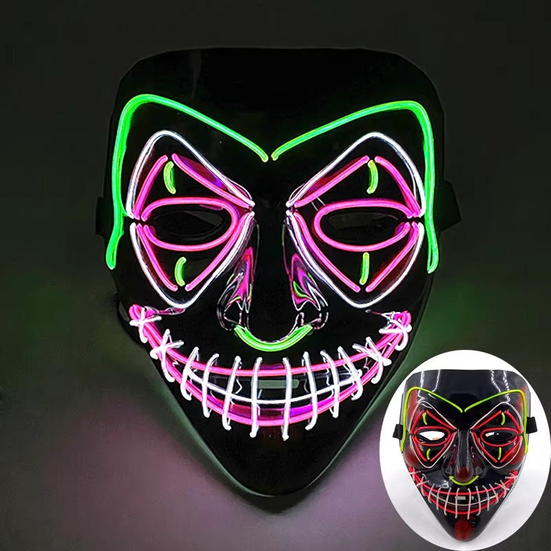 Wireless LED Purge Mask – Light-Up Halloween Cosplay Mask for Party & Festival