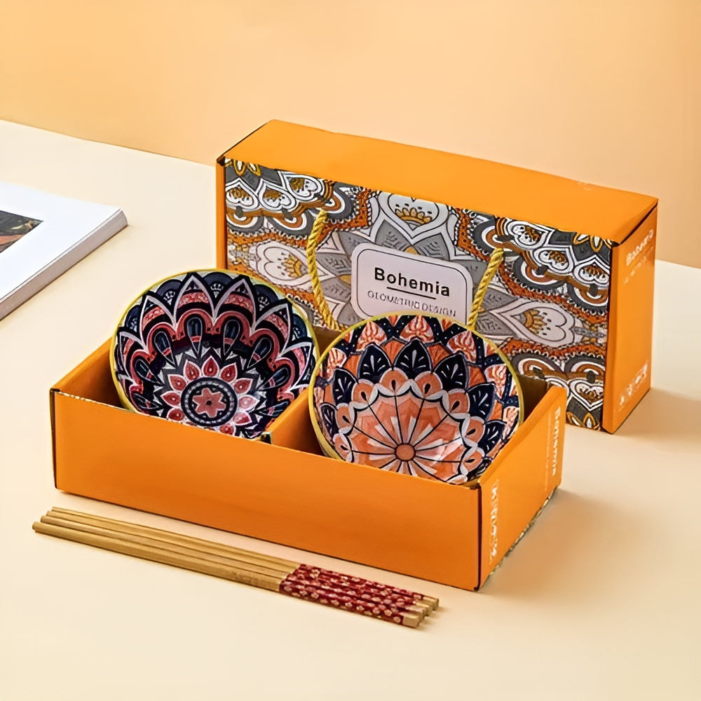 Japanese Hand-painted Ceramic Tableware Gift Set