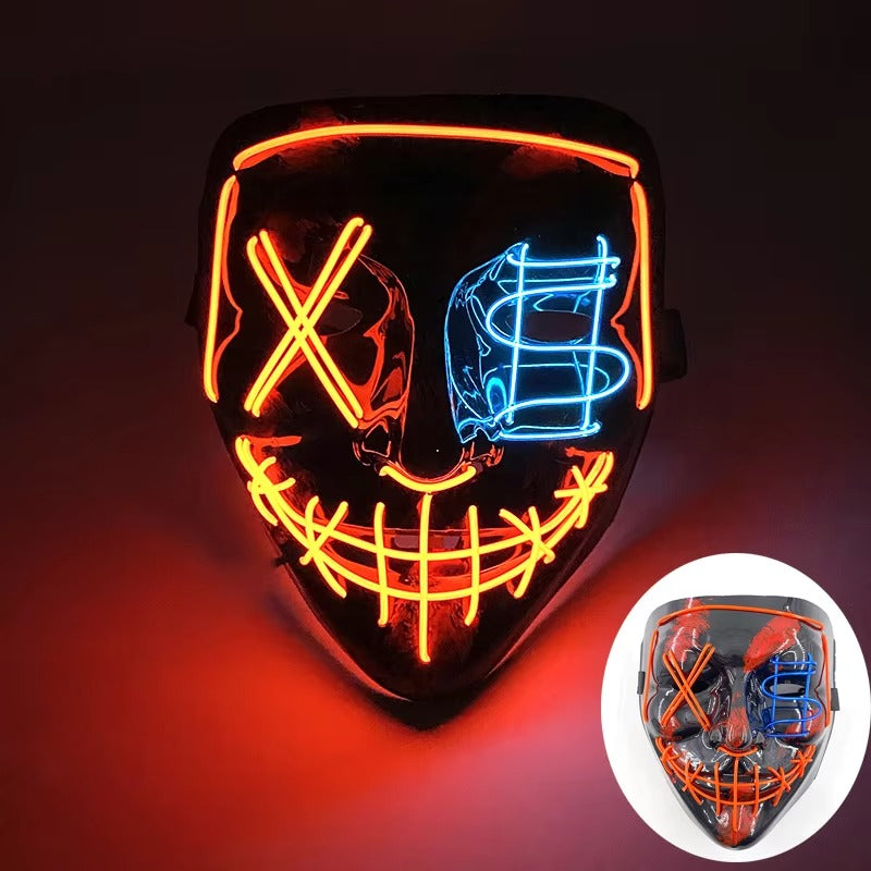 Wireless LED Purge Mask – Light-Up Halloween Cosplay Mask for Party & Festival