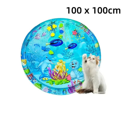 Interactive Cat Water Play Mat – Sensory Fun for Curious Cats