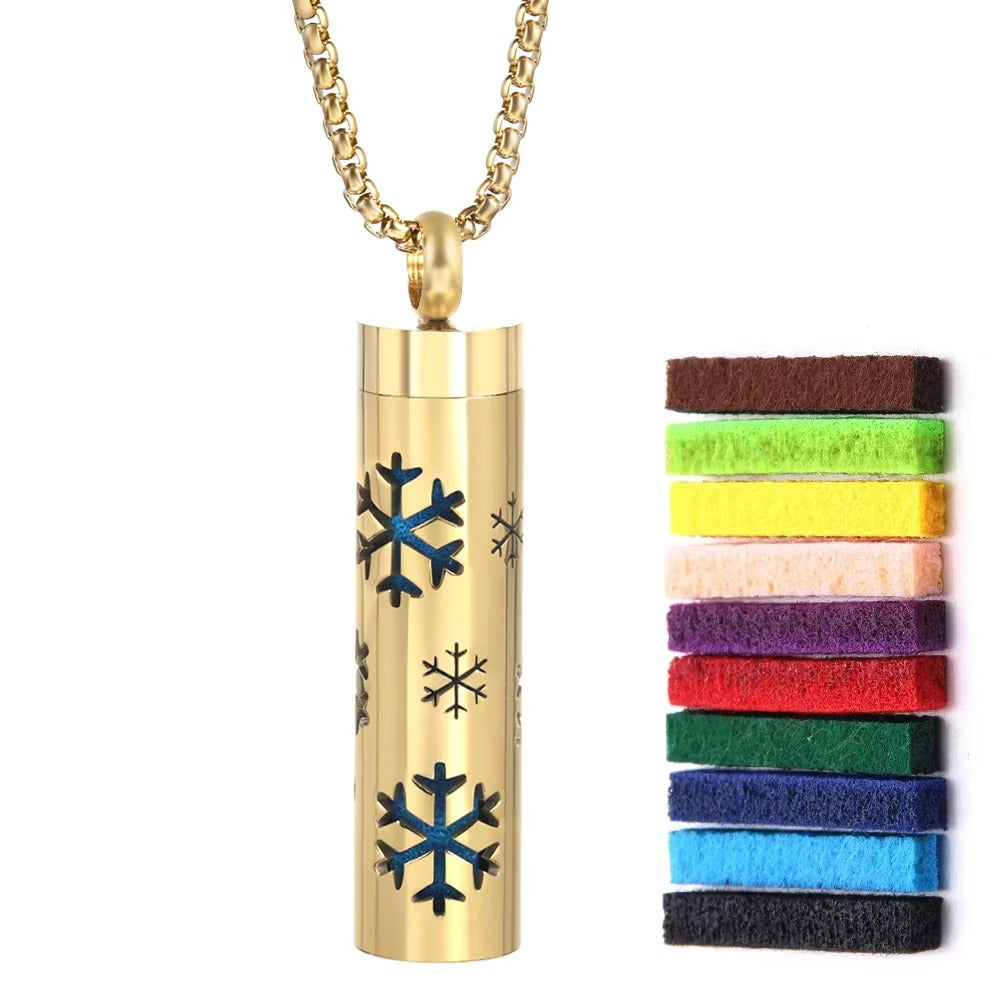 Leshera™ Golden Long Strip Aromatherapy Necklace