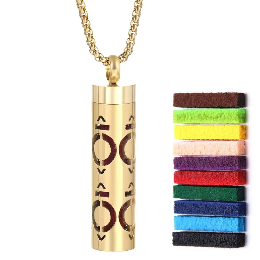 Leshera™ Golden Long Strip Aromatherapy Necklace