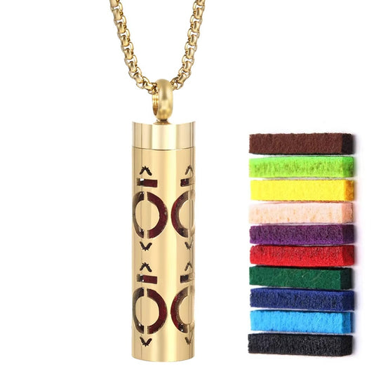 Leshera™ Golden Long Strip Aromatherapy Necklace