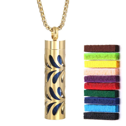 Leshera™ Golden Long Strip Aromatherapy Necklace