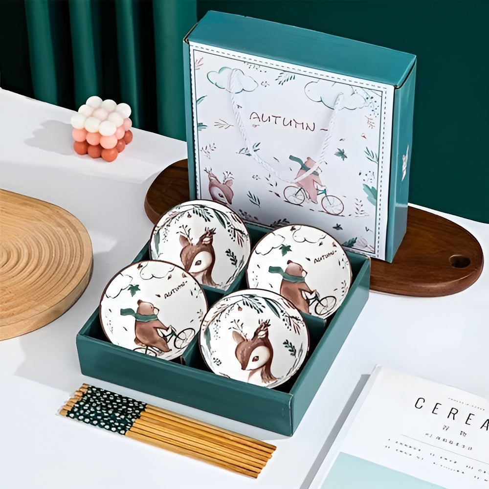Japanese Hand-painted Ceramic Tableware Gift Set